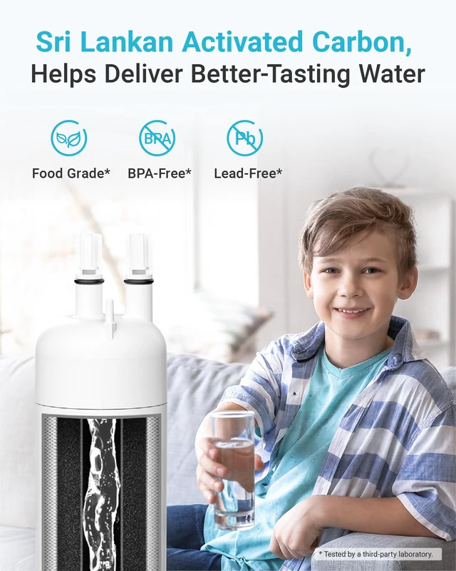 Alt view image 4 of 7 - AQUA CREST EDR1RXD1 Water Filter, Replacement for W10295370A, 3 Pack,Replacement for Everydrop® Filter 1, EDR1RXD1B, P8RFWB2L, P4RFWB, Kenmore® 46-9081, 46-9930 Refrigerator Water Filter