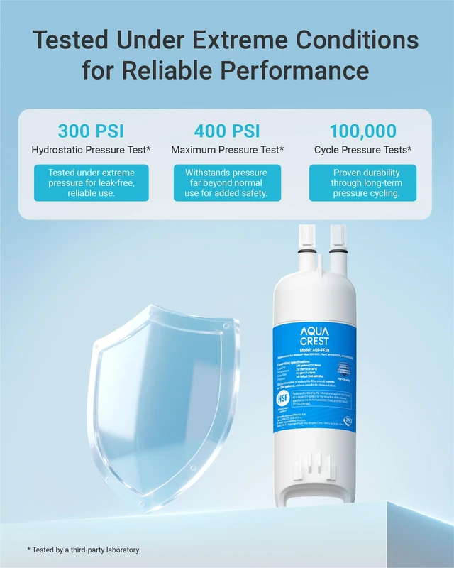 Alt view image 6 of 7 - AQUA CREST EDR1RXD1 Water Filter, Replacement for W10295370A, 3 Pack,Replacement for Everydrop® Filter 1, EDR1RXD1B, P8RFWB2L, P4RFWB, Kenmore® 46-9081, 46-9930 Refrigerator Water Filter