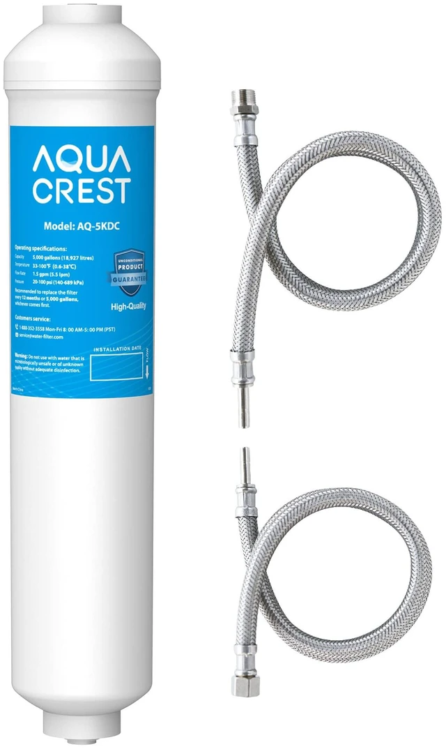 Main image of AQUA CREST 5KDC Under Sink Water Filter System, Reduces PFAS, PFOA/PFOS, Chlorine, Direct Connect Under Sink Water Filter, NSF/ANSI Tested, 5K Gallons Ultra High Capacity