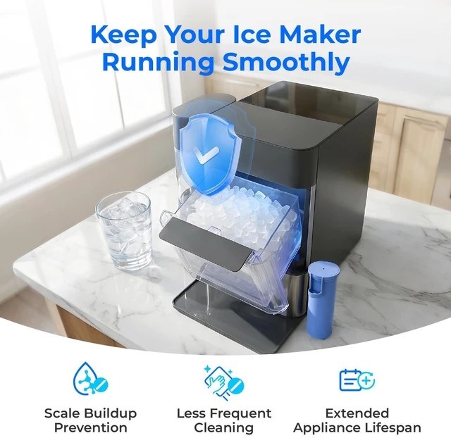 Alt view image 5 of 7 - Waterdrop C33-AS Water Filter Compatible with GE® Opal Ice Maker, 3 Pack,Replacement for GE® Profile Scale Inhibiting Filter, GE® Profile Opal Nugget Ice Maker, with Ring Pull