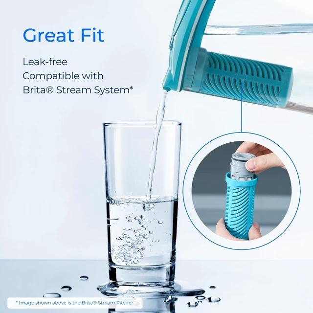 Alt view image 2 of 7 - Waterdrop Water Filter Replacement for Brita® Stream Pitcher Filter, 6 Pack,Compatible with Brita® OB05 Filter Pitchers and Dispensers, As-You-Pour, Reduce Chlorine, 7-stage Filters, Last 12 Months