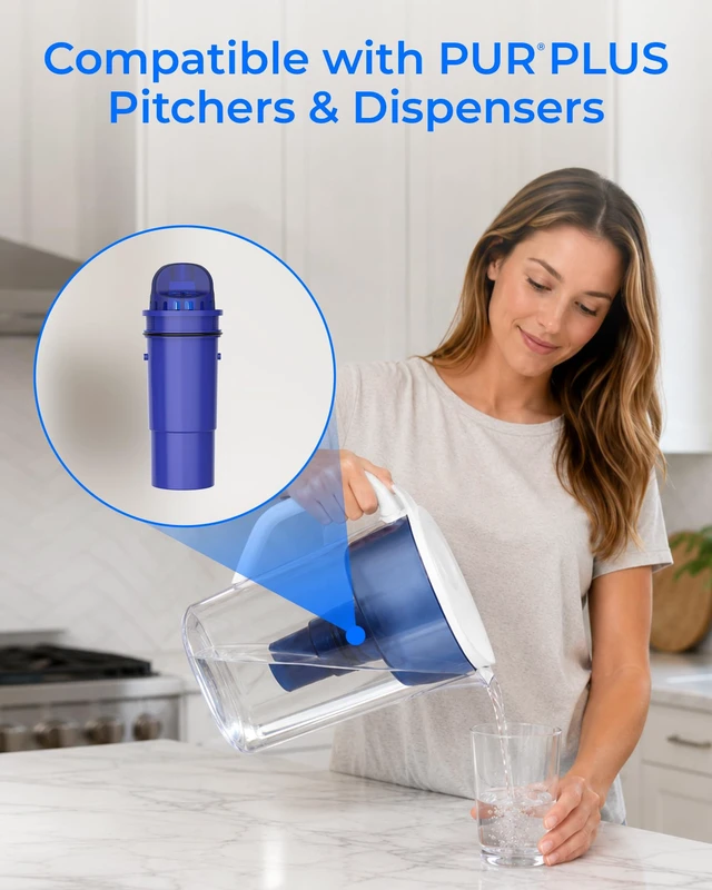 Alt view image 2 of 7 - Waterdrop Pitcher Water Filter Replacement for Pur® Filter PPF951K, 4 Pack,Compatible with Pur®, Pur® Plus Water Filter Pitchers and Dispensers, CRF950Z, PPF900Z, NSF Certified, 60 Gallons