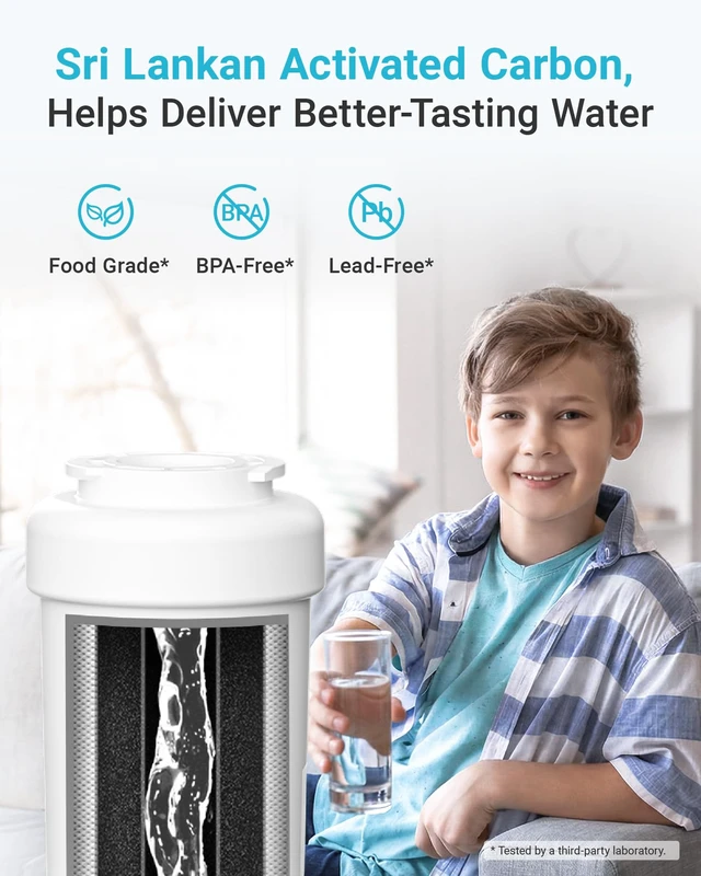 Alt view image 7 of 7 - AQUA CREST AQF-FF13 Water Filter, Replacement for GE® MWF®, 3 Pack,Replacement for SmartWater® MWFP, MWFP, MWFA, GWF, HDX FMG-1, GSE25GSHECSS, WFC1201, Kenmore® 9991, Refrigerator Water Filter