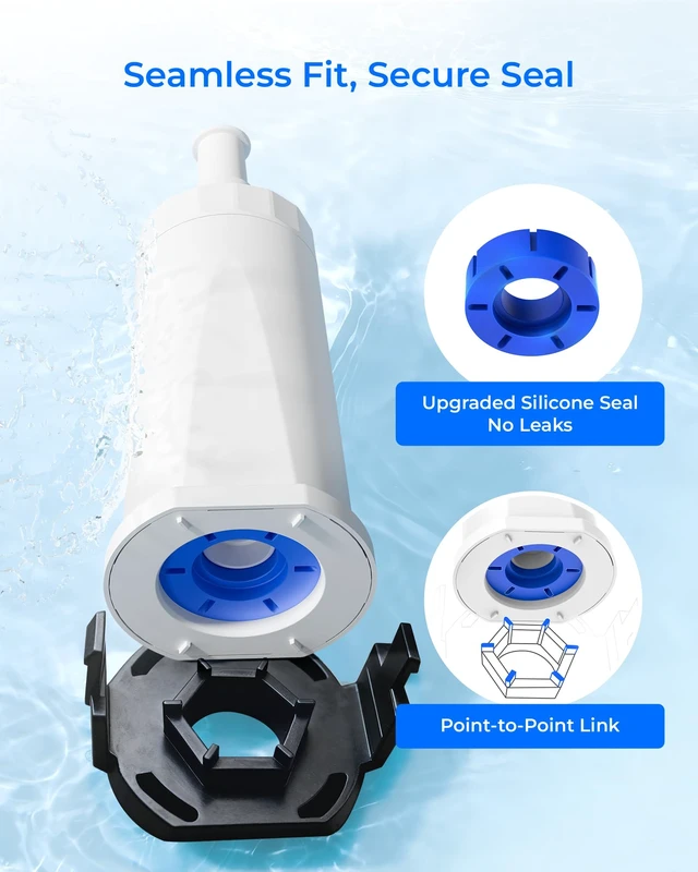Alt view image 2 of 7 - Waterdrop BES008 Filter Replacement for Breville® Water Filter, 4 Pack,Compatible with Breville® Oracle® Jet BES985, Barista Touch Impress BES881, Barista Touch BES880, TUV SUD Certified