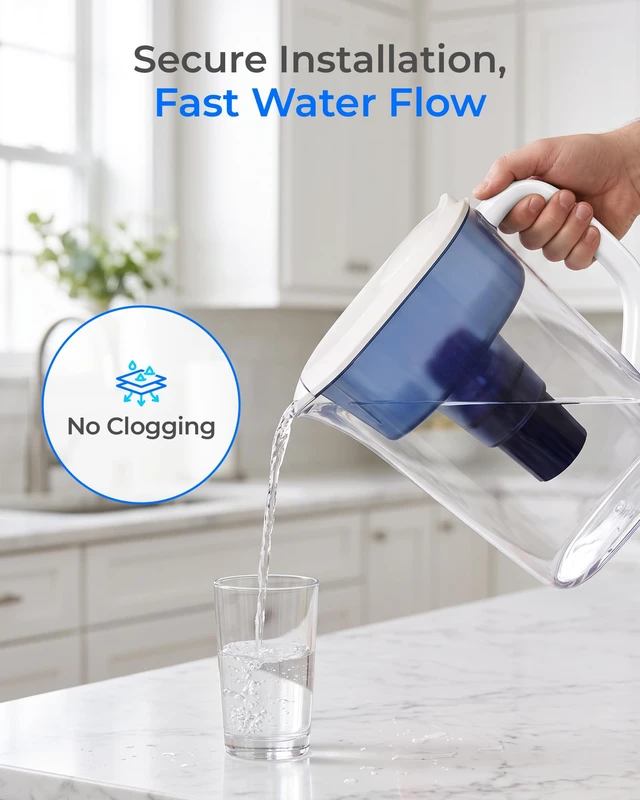 Alt view image 6 of 7 - Waterdrop Pitcher Water Filter Replacement for Pur® Filter PPF951K, 4 Pack,Compatible with Pur®, Pur® Plus Water Filter Pitchers and Dispensers, CRF950Z, PPF900Z, NSF Certified, 60 Gallons