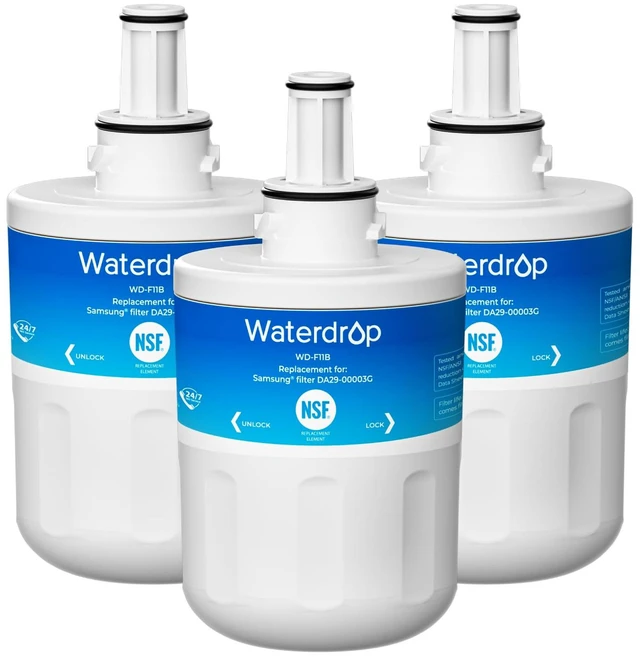 Main image of Waterdrop WD-F11B Replacement for Samsung® DA29-00003G Water Filter, 3 Pack,Replacement for Samsung® DA29-00003B, DA29-00003A, Aqua-Pure Plus, HAFCU1, RFG237AARS, FMS-1, WSS-1 Refrigerator Water Filte