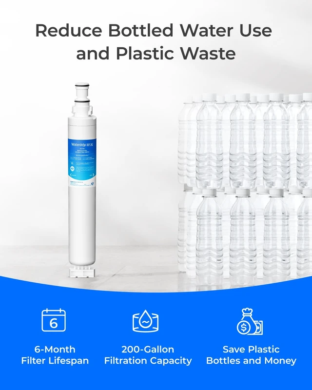 Alt view image 7 of 7 - Waterdrop 4396701/ EDR6D1 Refrigerator Water Filter, 3 Pack