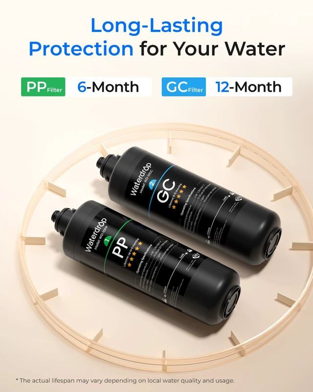Alt view image 3 of 7 - Waterdrop 2PPGC Replacement Water Filter for TSA & TSB & TSA-UF & TSB-ALK, Replacement for Waterdrop TSB-UF & TSB-CM & TSB-PF 3-stage Under Sink Water Filter System, 3-Pack (2 x 10PP, 1 x 10GC)