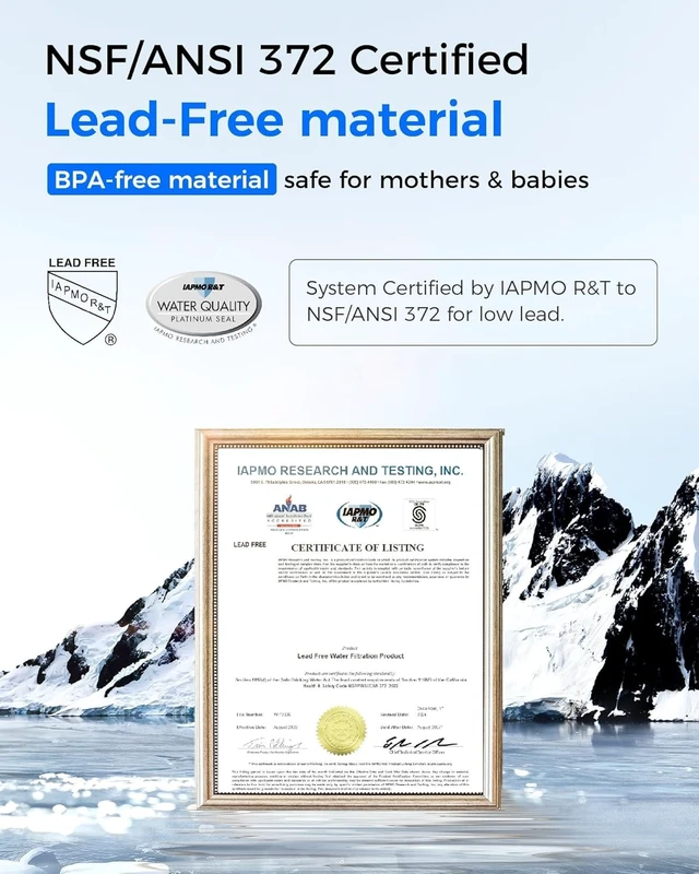 Alt view image 4 of 6 - Waterdrop WHF21-FG 2-Stage Whole House Water Filter System, NSF/ANSI 372,Reduce 96.4%Iron & 98.2%Manganese, Lead, Chlorine, Odor, 5-Stage Filtration, with Carbon and Sediment Filter, 1" Inlet/Outlet
