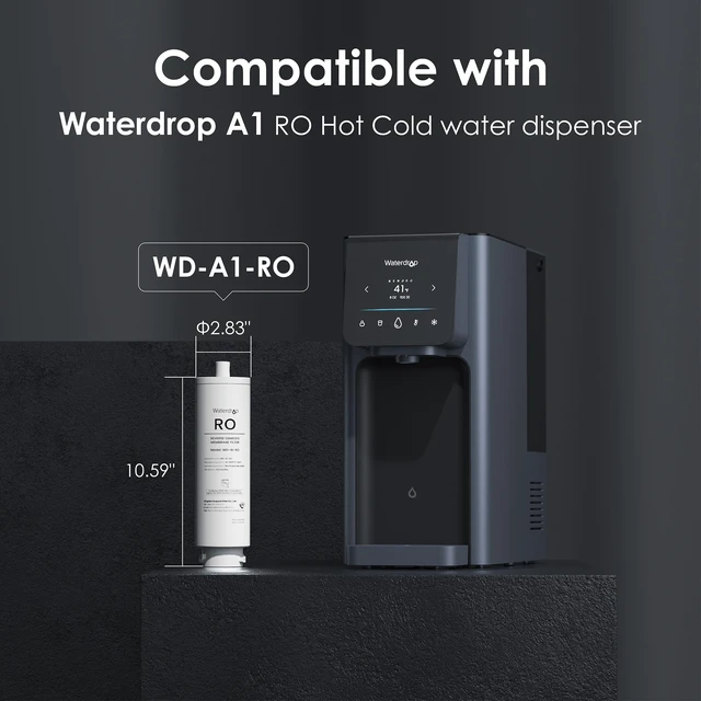 Alt view image 2 of 7 - Waterdrop A1-RO Filter, Replacement for A1 RO System, 12-month Lifetime,Countertop Reverse Osmosis Filter, Enhanced Filtration, Long Filter Lifespan, Easy and Quick Filter Replacement