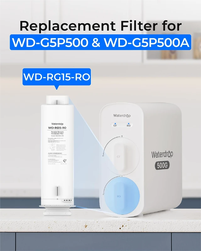Alt view image 2 of 7 - Waterdrop G5P500-RO Filter, Replacement for G5P500 & G5P500A RO System, 24-Month Lifetime, Easy Filter Replacement, NSF/ANSI 58 Certified, Reduce TDS, Long lifespan