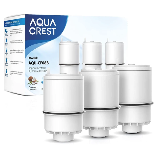 Main image of AQUA CREST CF08B Water Filter Replacement for PUR® Faucet Filter, 3 Pack,Compatible with All PUR® PLUS Faucet Filtration System, Replacement for RF-3375®, NSF 42 Certified, 9-Month, 900-Gallon
