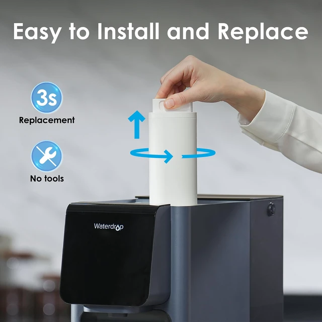 Alt view image 6 of 7 - Waterdrop A1-RO Filter, Replacement for A1 RO System, 12-month Lifetime,Countertop Reverse Osmosis Filter, Enhanced Filtration, Long Filter Lifespan, Easy and Quick Filter Replacement