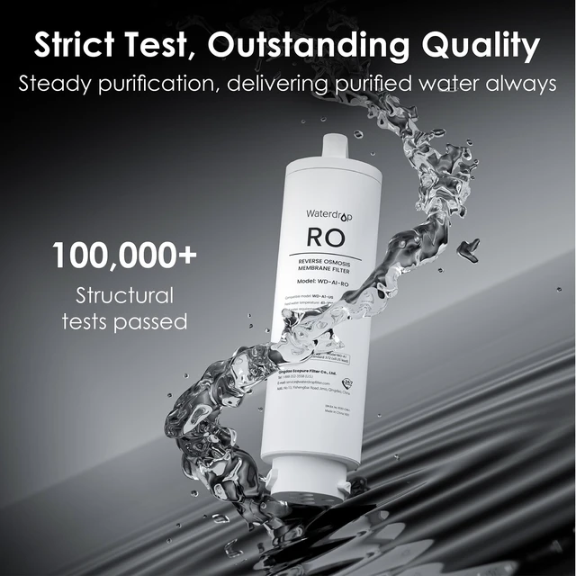 Alt view image 7 of 7 - Waterdrop A1-RO Filter, Replacement for A1 RO System, 12-month Lifetime,Countertop Reverse Osmosis Filter, Enhanced Filtration, Long Filter Lifespan, Easy and Quick Filter Replacement