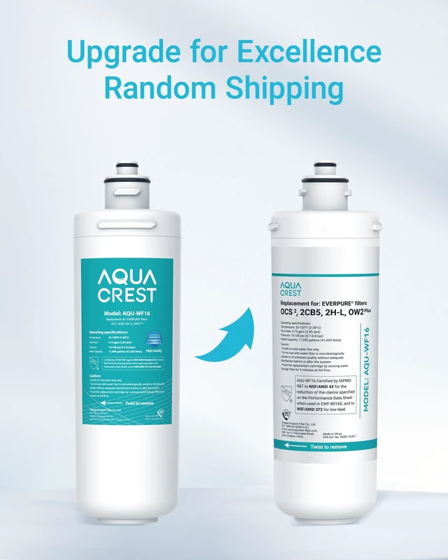 Alt view image 2 of 7 - AQUA CREST OCS2 Under Sink Water Filter, Replacement for Everpure EV9618-02,Compatible with Everpure OCS2, 2CB5, 2H-L, ADC, 2CB-GW, OW2-Plus, EV9618-02, EV9634-26, EV9634-01, EV9617-05, Aquverse A100