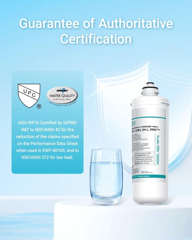 Alt view image 4 of 7 - AQUA CREST OCS2 Under Sink Water Filter, Replacement for Everpure EV9618-02,Compatible with Everpure OCS2, 2CB5, 2H-L, ADC, 2CB-GW, OW2-Plus, EV9618-02, EV9634-26, EV9634-01, EV9617-05, Aquverse A100
