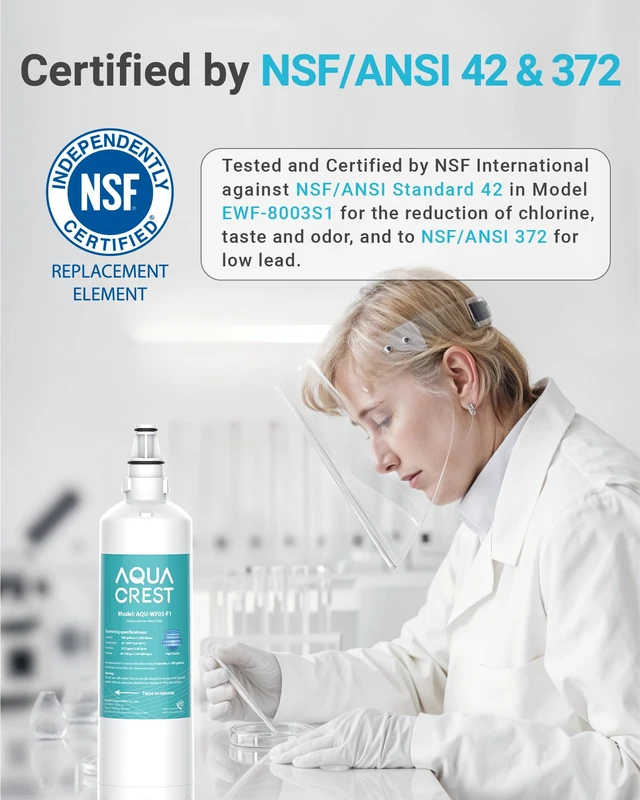 Alt view image 4 of 7 - AQUA CREST F-1000 Water Filter Replacement for InSinkErator® F-1000, 3 Pack, Compatible with InSinkErator® F-2000, AquaPure AP Easy C-Complete, Reduces Chlorine, Bad Taste & Odor, NSF/ANSI 42
