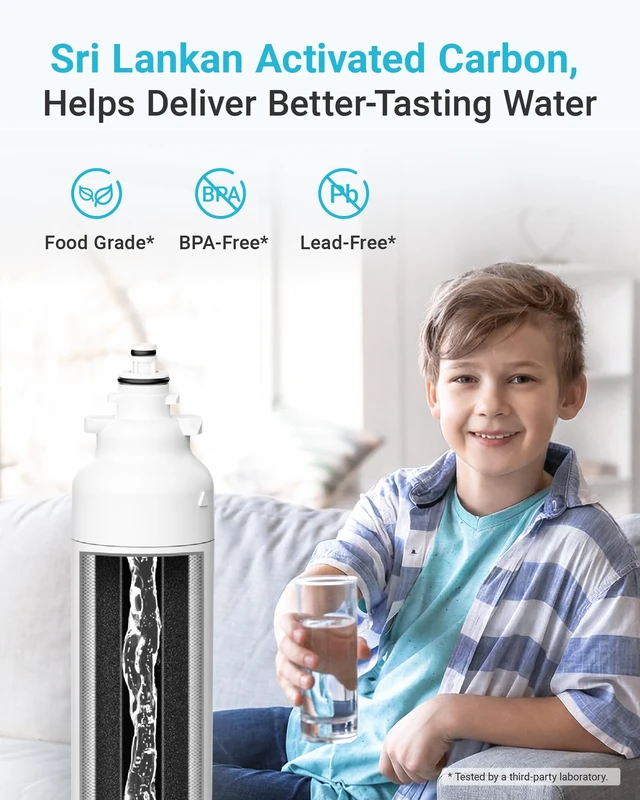 Alt view image 5 of 7 - AQUA CREST ADQ73613401 Water Filter, Replacement for LG® LT800P®, 3 Pack,Replacement for LG LT800P, ADQ73613402, ADQ75795104, Kenmore 9490, 46-9490, LSXS26326S Refrigerator Water Filter