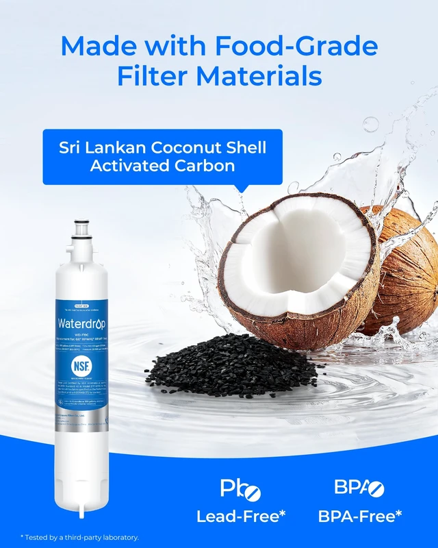Alt view image 6 of 7 - Waterdrop WD-F19C Water Filter Replacement for GE® RPWFE®, 3 Pack,Replacement for GE® RPWF (with CHIP) GFE28GBLTS, GFE28GGKBB, GFE28GSKSS