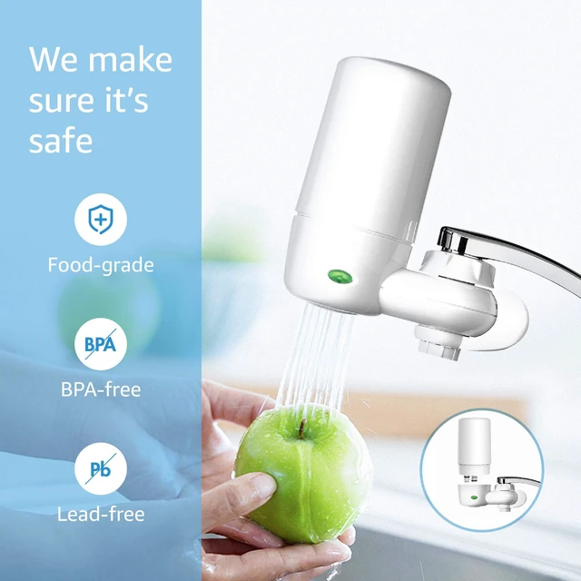 Alt view image 5 of 7 - Waterdrop Faucet Water Filter Replacement for Brita® Faucet Filter, 2 Pack,Compatible with Brita® 36311 On Tap Water Filtration System, FR-200, FF-100 Brita® Filter, 100 Gallons, White, 2 Pack