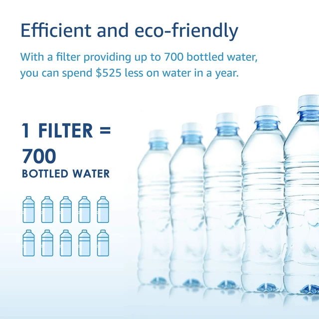Alt view image 6 of 7 - Waterdrop Faucet Water Filter Replacement for Brita® Faucet Filter, 2 Pack,Compatible with Brita® 36311 On Tap Water Filtration System, FR-200, FF-100 Brita® Filter, 100 Gallons, White, 2 Pack
