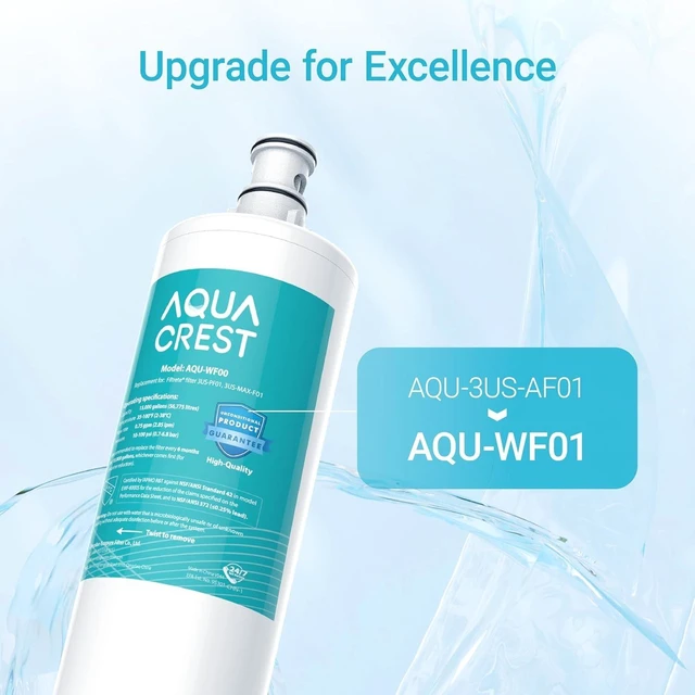 Alt view image 2 of 7 - AQUA CREST 3US-AF01 Water Filter Replacement for Filtrete® 3US-AS01, 3 Pack, Compatible with Standard Filtrete® 3US-AF01, 3US-AS01
