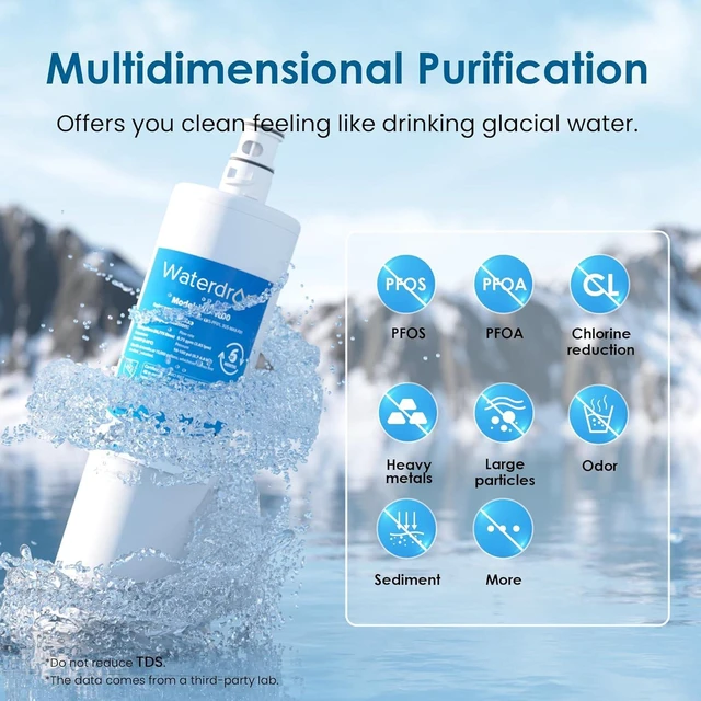 Alt view image 4 of 7 - Waterdrop 3US-MAX-F01, 3US-PF01 Under Sink Water Filter, 3 Pack,Compatible with Filtrete® Maximum 3US-MAX-S01, 3US-PS01, Aqua-Pure C-Cyst-FF, Manitowoc K-00337 K-00338, HF20-S, NSF/ANSI 42