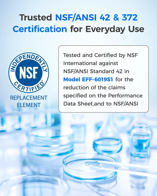 Alt view image 4 of 7 - Waterdrop WD-F19C-AL Alkaline Water Filter Replacement for GE® RPWFE®, Enhances pH, Replacement for GE® RPWF (Built-in CHIP), GFE28GYNFS