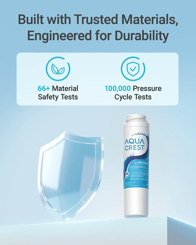 Alt view image 6 of 7 - AQUA CREST FQSLF Water Filter Replacement for GE FQSVF, FQSVN, 2 Pack, Compatible with GE FQSLF, FQSVF, FQROPF, GE GXSV65R, PXRQ15F, PNRQ15F, NSF/ANSI 42 Certified