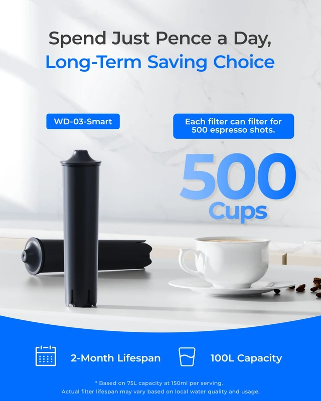 Alt view image 7 of 7 - Waterdrop C03 Replacement for Jura® 24234/71794 Smart Coffee Filter, 3 Pack, Compatible with Jura® E8, E6, ENA 8, Jura® 71794 Claris Smart Filter Cartridge, 24234 Clearyl Smart+ Filter