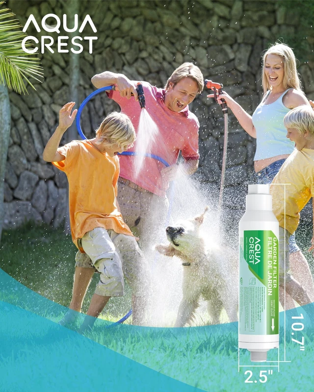 Alt view image 7 of 7 - AQUA CREST Garden Hose Water Filter for Plants, NSF/ANSI Certified,Reduces Chlorine, Odor, Improves Plant Health, Suitable for Gardening, Farming and Pets, 2 Pack