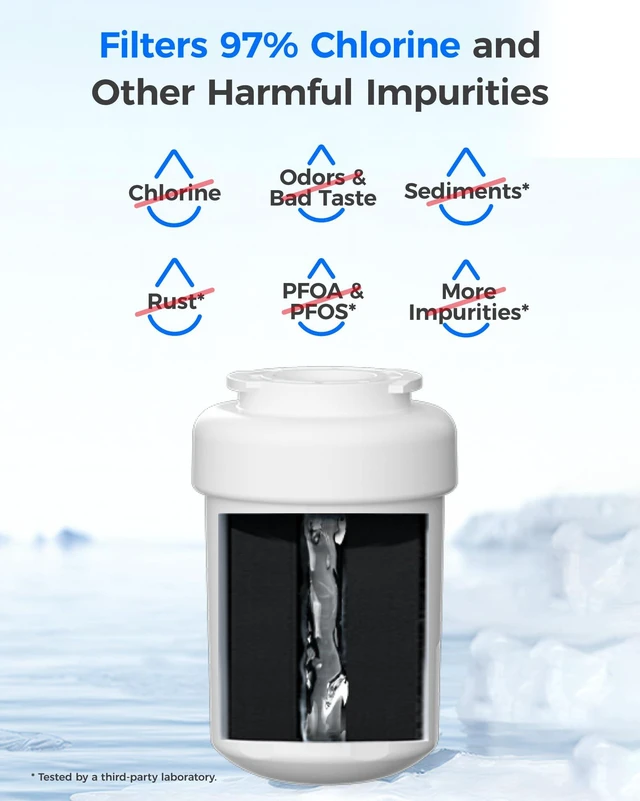 Alt view image 3 of 7 - Waterdrop WD-F13 Refrigerator Water Filter Replacement for GE® MWF®, 3 Pack