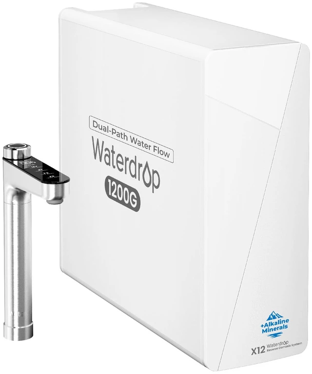 Main image of Waterdrop X12-PRO Dual Flow Reverse Osmosis Water Filter, Alkaline Mineral,1200 GPD, Tankless RO System, 11-Stage RO Filtration, Smart Faucet, Attaches to Your Existing Kitchen Faucet, BPA-Free