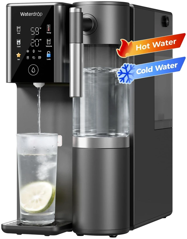 Main image of Waterdrop A2 Reverse Osmosis Water Filter System, Instant Hot & Cold Water,5-Stage Filtration, 6 Temperature Settings, Hot & Cold & Room-Temp Water, 3:1 Pure to Drain, Installation-Free Countertop RO