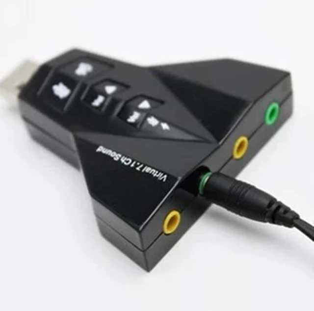 Alt view image 2 of 3 - 2 in 1 3D External Usb Audio Sound Card 7.1 Digital Dual Virtual 7.1 Channel USB 2.0 Audio Adapter Double Sound Card