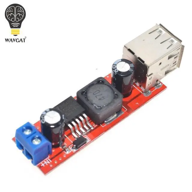 Alt view image 2 of 6 - Dual USB Output DC-DC Step Down Buck Power Module 9V/12V/24V/36V to 5V USB 3A for Vehicle Charger LM2596
