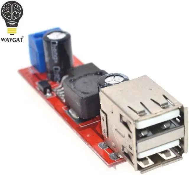 Alt view image 3 of 6 - Dual USB Output DC-DC Step Down Buck Power Module 9V/12V/24V/36V to 5V USB 3A for Vehicle Charger LM2596
