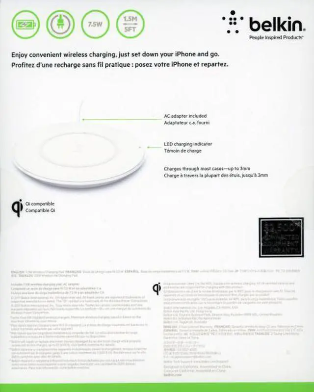 Alt view image 20 of 20 - Belkin BOOST UP Wireless Charging Pad for iPhone X, iPhone 8 Plus, iPhone 8
