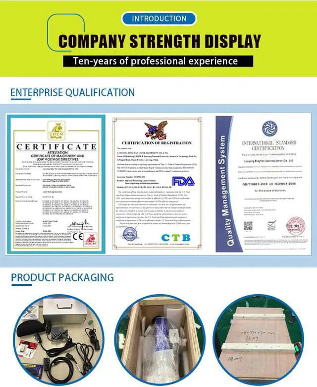 Alt view image 7 of 7 - 60W JPT MOPA Fiber Laser Marking Machine Laser Engraving Color Marking With 175*175mm Working Area & 80mm Rotary Axis