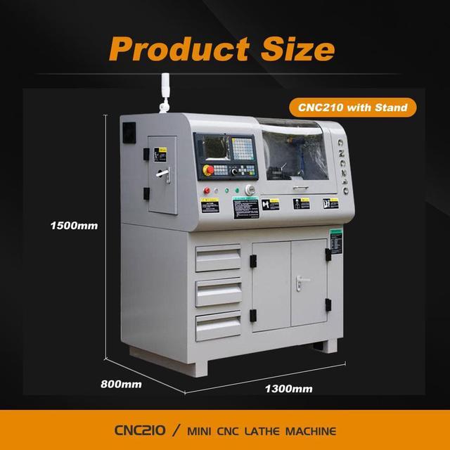 Alt view image 5 of 7 - SFX CNC210 With Stand Mini CNC Lathe Machine Automatic tool feeding High speed Hardware Machine System Siemens 808D with Nice Price