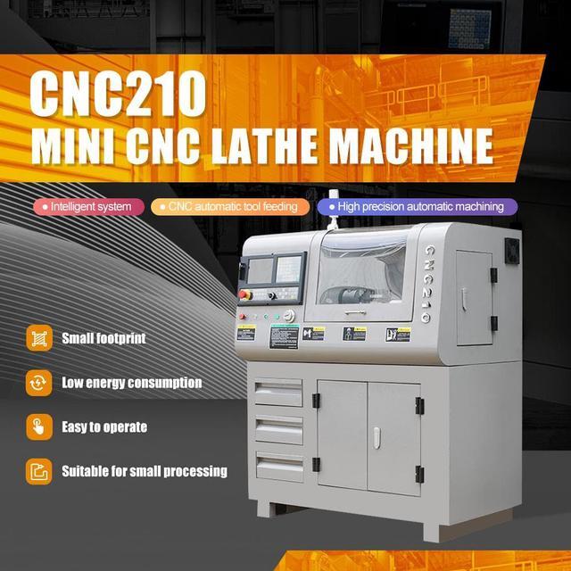 Alt view image 2 of 7 - SFX CNC210 With Stand Mini CNC Lathe Machine Automatic tool feeding High speed Hardware Machine System Siemens 808D with Nice Price