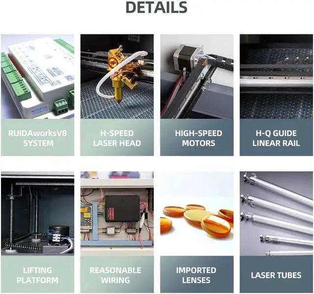 Alt view image 2 of 7 - CO2 Laser Cutting and Engraving Machine 80W For non-metal Wood 400*600mm Durable Precise Efficient