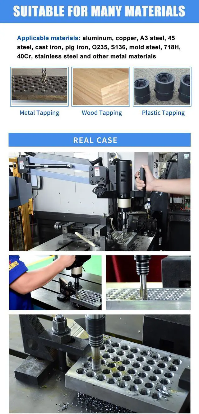 Alt view image 5 of 5 - US Stock SFX-M30R Arm 360° Universal Tapping Machine Electric Tapper HD Human-Machine Interface