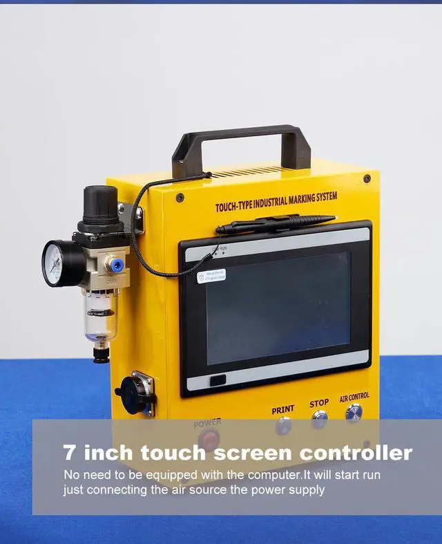 Alt view image 3 of 7 - US Stock Engraving Machine 80×40mm Field Digital Control Pneumatic Dot Peen Marking Machine Metal for Letters, Serial Numbers, VIN, Date, Graphics,etc