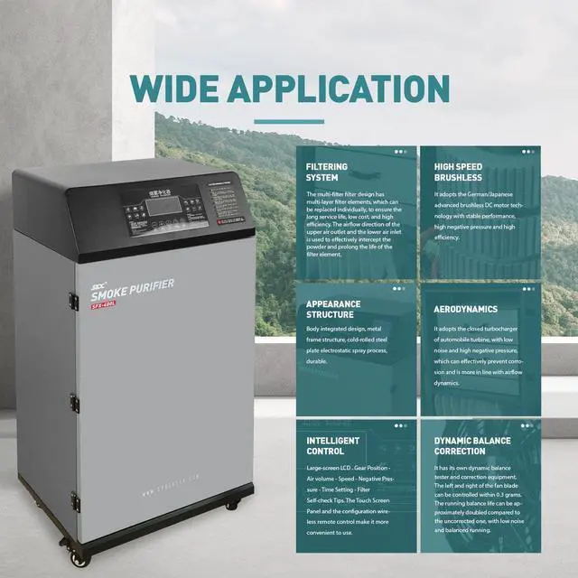 Alt view image 4 of 7 - Laser Solder Fumes Purifier for Smoke Removal,Deodorization,Dust Collection,Marking and Welding Working Air Purifier