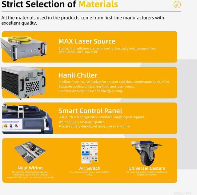 Alt view image 3 of 7 - 1500W Laser Cleaning Machine Max Laser Source Rust paint oil removal Handheld Laser Cleaning Machine for Metal Parts