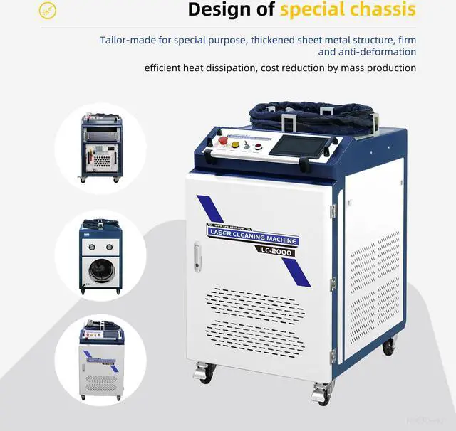 Alt view image 4 of 7 - 1500W Laser Cleaning Machine Max Laser Source Rust paint oil removal Handheld Laser Cleaning Machine for Metal Parts