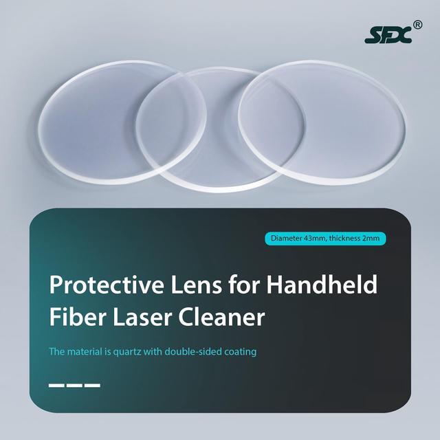Alt view image 2 of 7 - SFX Fiber Laser Protective Lens for Handheld Fiber Laser Cleaning machine Diameter 43mm Thickness 2mm