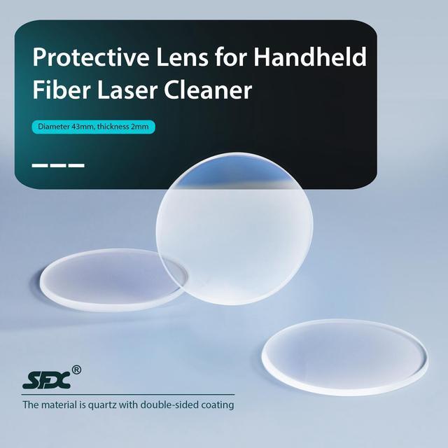 Alt view image 3 of 7 - SFX Fiber Laser Protective Lens for Handheld Fiber Laser Cleaning machine Diameter 43mm Thickness 2mm