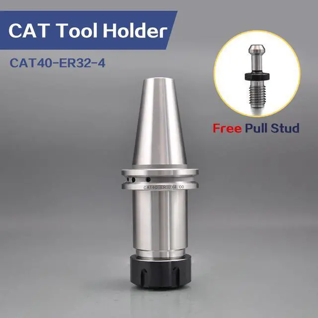 Alt view image 3 of 5 - SFX New 4 Pcs CAT40 Collet Chuck CNC Machine Equipment 4Pcs NEW CAT40-ER32-4 Tool Holder Free Send Pull Stud Retention Knob